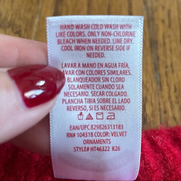 Christmas Sweater Red Gold Green Sequin Ornament Women’s Small 4-6 - Picture 7 of 7